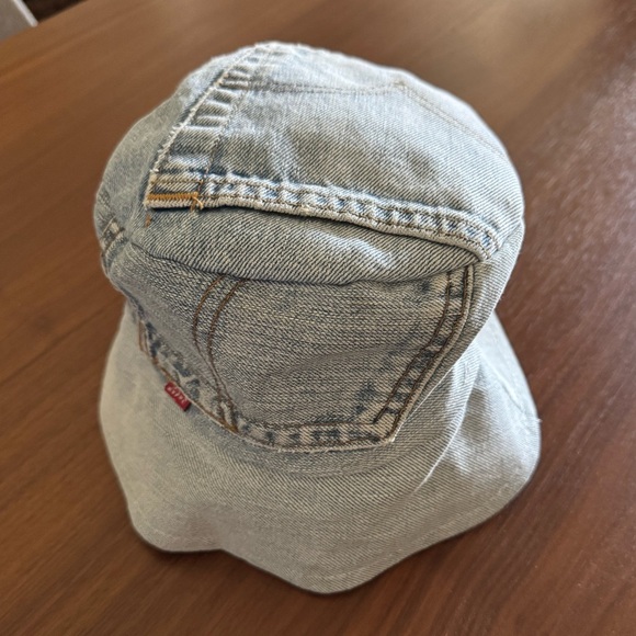 Vintage Lev’s 501 denim up-cycled bucket hat main image 5